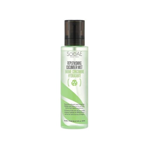 Soo'AE Replenishing Cucumber Mist Refreshing Hydrating Toner Mist face spray Net 6.76 fl, Oz, / 200 ml, 1 Count Day & Night Aloe Rose water Glycerin