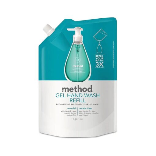 Method Gel Hand Wash Refill Pouch, Waterfall, 34 Ounce