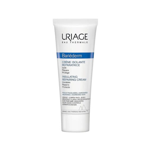 URIAGE Bariederm Insulating Repairing Cream 2.5 fl.oz, | Skin Regenerating Moisturizer for Dry and Irritated Skin | Calming, Soothing and Protective Scar Treatment