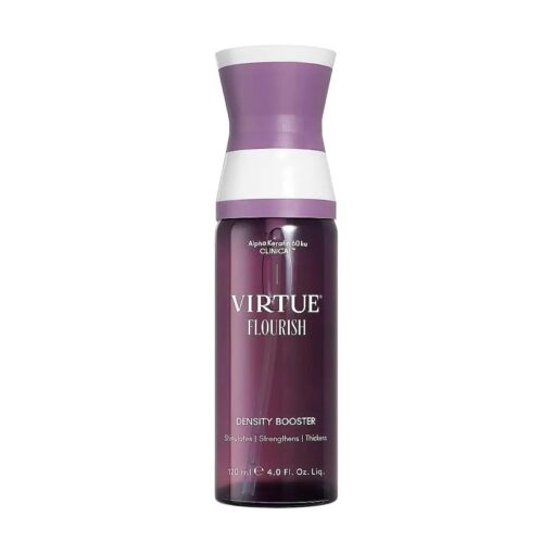 Virtue Flourish Hair Thinning Density Booster Spray Treatment, Hair Growth Product Thickens Hair, Sulfate Free, Color Safe