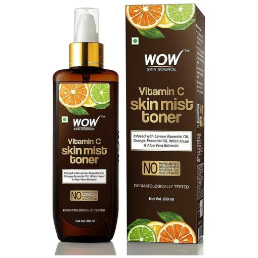 WOW Skin Science Vitamin C Mist Toner - Fight Aging, Facial Mist for Dull, Dry Skin - for All Skin Types - 200ml