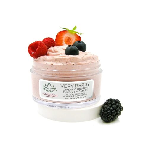 Sweetsation Therapy/Yunasence, Very Berry Oxygen Exfoliating Mask & Scrub w/Vitamin C, Enzymes & Superberries, Rejuvenating, Hydrating, Purifying .