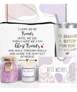 Birthday Gifts for Women Best Friends, Friendship Gifts for Women, Relaxing Spa Gift Basket, Sister Gifts from Sister, Unique Birthday Gifts for Friends Female Sister Best Friend, BFF Gifts ( White )