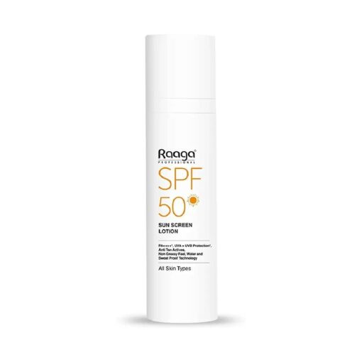 SPF 50 Sunscreen Lotion | 55 ml ( 1.86 Fl Oz ) | with Broad Spectrum UVA & UVB Rays Protection | Waterproof & Non Greasy Sunblock Lotion