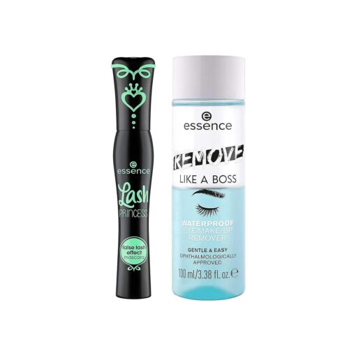 essence Lash Princess False Lash Effect Mascara & Remove Like a Boss Waterproof Eye Makeup Remover Bundle