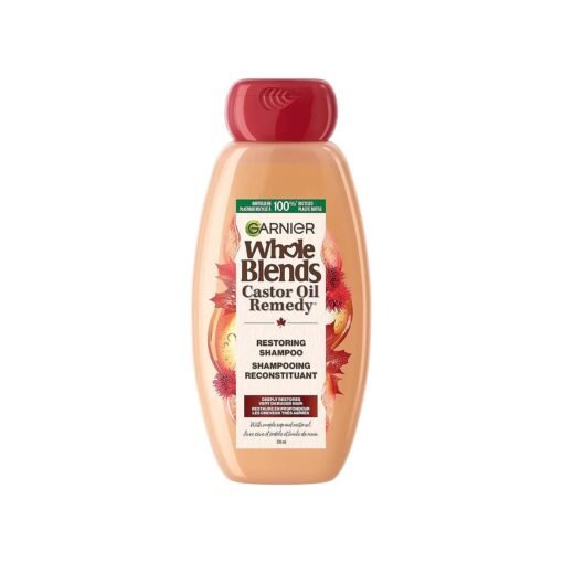 Garnier Whole Blends Restoring Shampoo Maple Remedy, For Dry, Damaged Hair, 12.5 fl, oz .