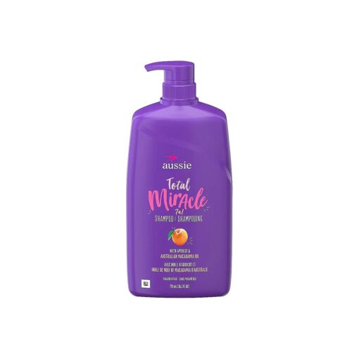 Aussie Total Miracle with Apricot & Macadamia Oil, Paraben Free Shampoo, 26.2 fl oz