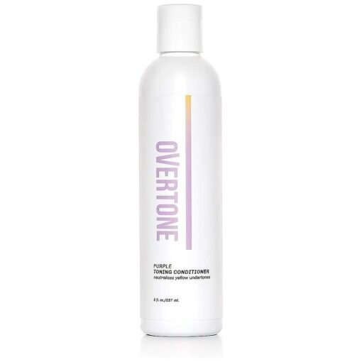 OVERTONE Haircare Purple Toning Conditioner with Shea Butter & Coconut Oil, Neutralizes Brassiness in Blonde & Platinum Hair, Cruelty-Free, 8 oz