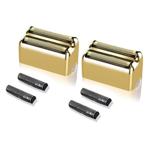 Replacement Foil and Cutter for Barberology Electric Shaver, Double Foil Shaver Replacement Head, Replacement Head Compatible with BaBylissPRO Barberology FXFS2 Electric Razors ( Gold )