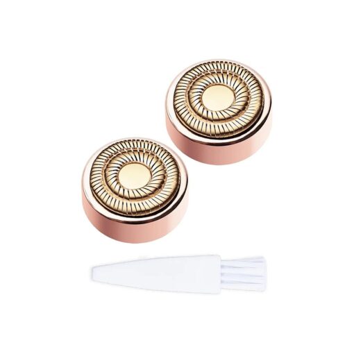 Replacement Heads for Finishing Touch Flawless Facial Hair Remover Shaver for Women Gen 2, Rose Gold - Pack of 2