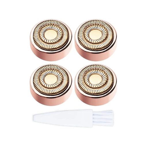 Replacement Heads for Finishing Touch Flawless Facial Hair Remover Shaver for Women, Gen 2, Rose Gold - Pack of 4