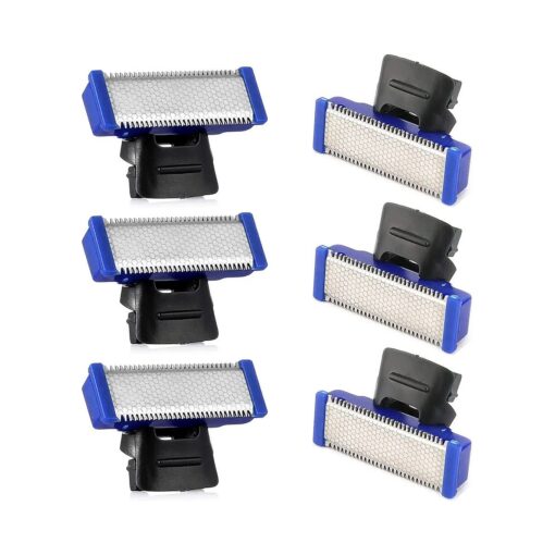 Replacement Heads for Old Version of Microtouch Solo Mens Shaver Electric Micro Trimmer ( Pack of 6 )