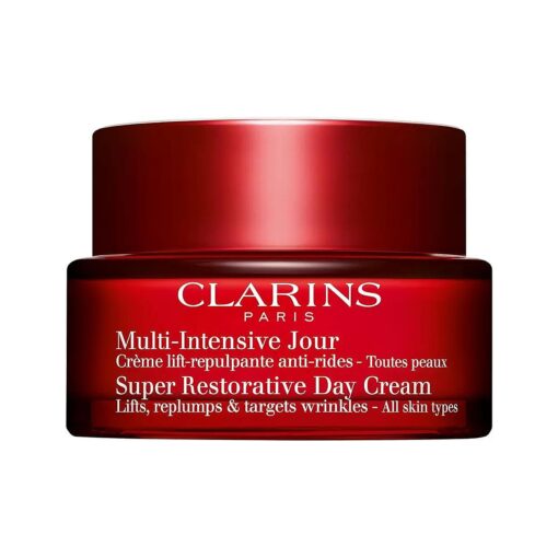 Clarins Super Restorative Day Cream | Anti-Aging Moisturizer For Mature Skin Weakened By Hormonal Changes | Replenishes, Illuminates & Densifies Skin | Lifts & Smoothes | Targets Age Spots & Wrinkles