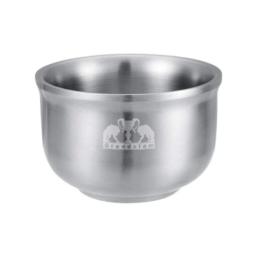 Grandslam Shaving Soap Bowl, 304 Heavy Duty Stainless Steel Shaving Lather Bowl for Men, Double Layer Heat Preservation, Create Rich Shaving Cream and Keep Your Lather Warm