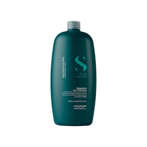 ALFAPARF MILANO Semi Di Lino Reconstruction Reparative Shampoo for Damaged Hair - Color Safe, Hydrating Shampoo for Dry Hair - Restores Fiber & Elasticity - Sulfate & Paraben Free - Vegan ( 33.8 oz )