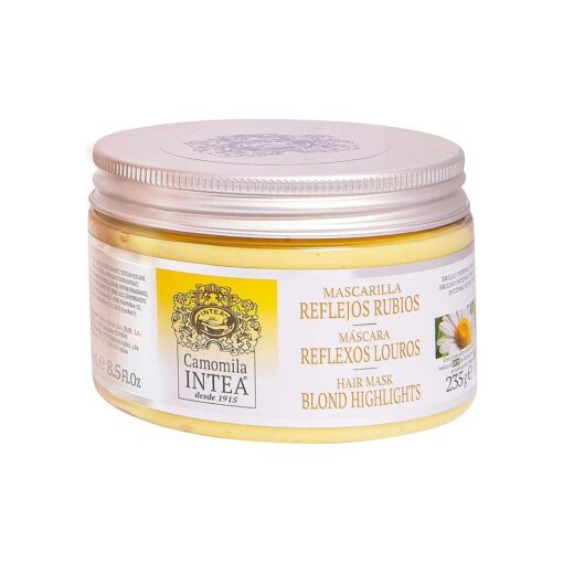 Intea Camomila Blonde Highlights Hair Mask - Hair Mask for Blonde, dyed or rinsed hair with Chamomile Extract - Paraben and Ammonia FREE - 8.3 oz