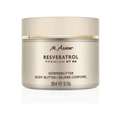 Resveratrol Premium NT50 Body Butter - Anti-aging Body Cream strengthens the skin 's protective barrier - Moisturizer for a firm & smooth appearance, 10.1 Fl Oz