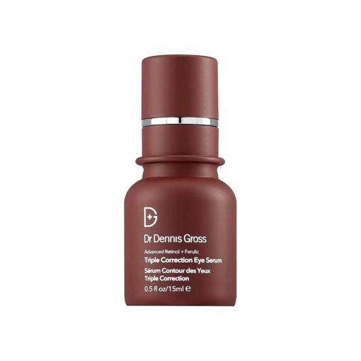 Dr. Dennis Gross Advanced Retinol + Ferulic Triple Correction Eye Serum | Firm Skin, Boost Hydration, and Reduce the Look of Wrinkles & Crepiness | 0.5 oz