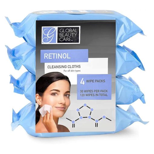 Global Beauty Care Cloth Cleansing Wipes - 120 Count 4-Pack ( Retinol )