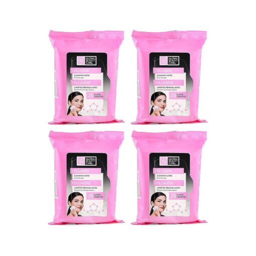 Retinol and Collagen Anti-aging Makeup Cleansing Wipes, 4-pk ( 100 Wipes ) ( Collagen )