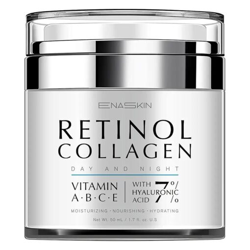 Retinol Cream for Wrinkles : Face Collagen Cream for Tightening Skin - Anti Aging Facial Moisturizer Day and Night for Women and Men 1.7 Fl OZ