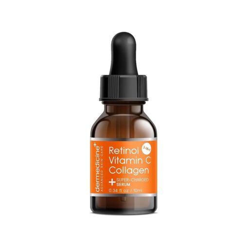 Retinol Vitamin C Collagen | Super Charged Anti-Aging Serum for Face | Pharmaceutical Grade Quality | Helps Smooth & Plump Fine Lines & Wrinkles & Brightens for Younger Skin Trial Size