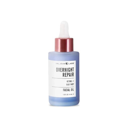 VALJEAN LABS Overnight Repair Facial Oil | Retinol and Blue Tansy | Helps to Even Skintone, Calm and Soothe Redness | Cruelty Free, Vegan, Made in USA ( 1.83 oz )