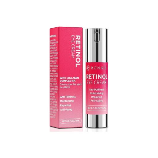 Retinol Eye Cream for Dark Circles : Anti-Wrinkle Eye Cream with Hyaluronic Acid - Reduce Under Eye Bags