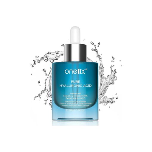 ONE1X Hyaluronic Acid Serum with Retinol, Vitamin C & B5, 1 Fl.OZ - Anti-Aging, Plumps & Moisturizes Dry Skin, Reduces Wrinkles, Fine Lines