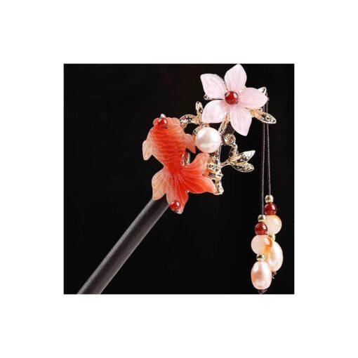 Wooden Hair Pins 7.08" Chinese Hair Sticks For Long Hair Buns ( B )