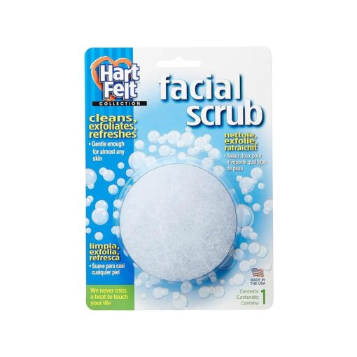 HartFelt Facial Scrub Exfoliating Face Sponge, Reusable, Chemical Free, 1 Count