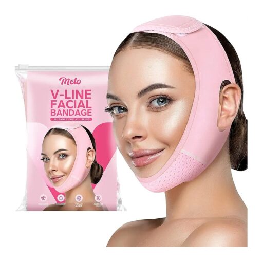 Meto Reusable Face Strap, V Line Mask, Double Chin Reducer, Chin Up Patch, Chin Strap, V Shaped Belt, V Shaped Face Mask for Sagging