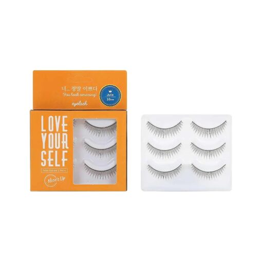 NOON 'S UP Natural Looking False Eyelashes ( JULIE ) - Eyelash Pack for Natural Looking Eyelashes | Customizable & Reusable Eyelashes | Eye-Defining Natural Lashes | Classy Lashes Natural Look ( 10mm )