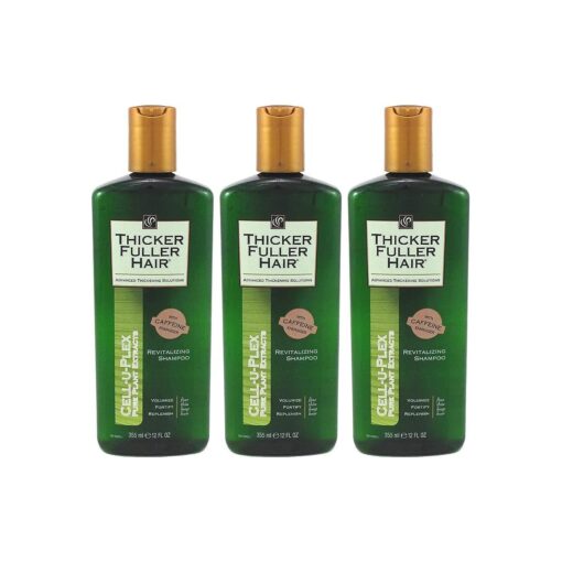 Thicker Fuller Hair Shampoo Revitalizing 12 Ounce ( 355ml ) ( Pack of 3 )