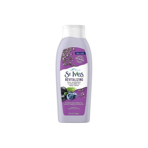 St. Ives Revitalizing Acai, Blueberry & Chia Seed Oil Body Wash - 24oz