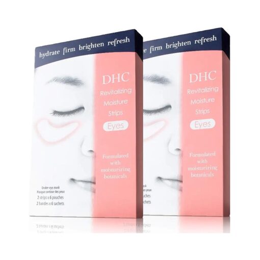 DHC Revitalizing Moisture Strips : Eyes, Gel Strip Masks, 6 Applications Each 6 Count ( Pack of 2 )