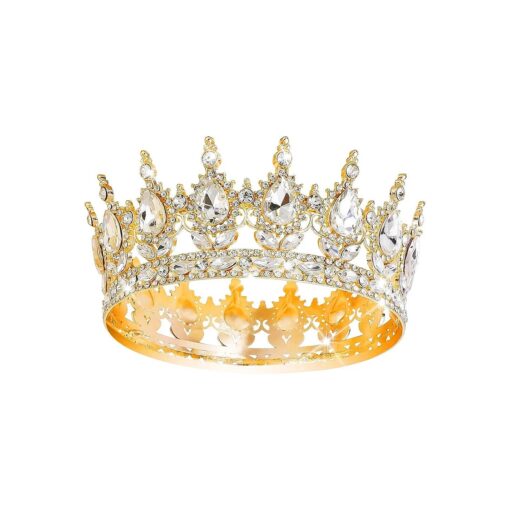 Queen Crown Rhinestone Wedding Crowns and Tiaras for Women Costume Party Hair Accessories Princess Birthday Crown Crystal Bridal Crown