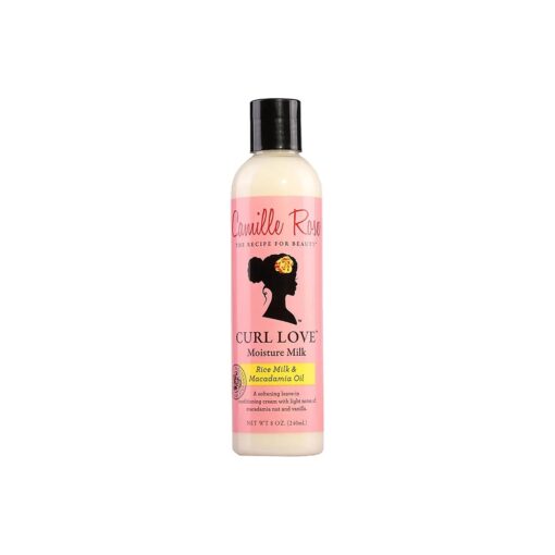 Camille Rose Curl Love Moisture Milk Leave-In Conditioner, with Rice Milk and Macadamia Oil to Soften, Smooth and Detangle Curly Hair, 8 oz