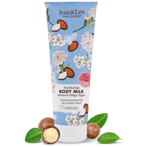 Rich Body Milk with shea butter, for dry skin, intensively nourishes dry skin & is kind to the skin, without parabens silicones, mineral oil & microplastics, vegan, 8.45 Fl, Oz .