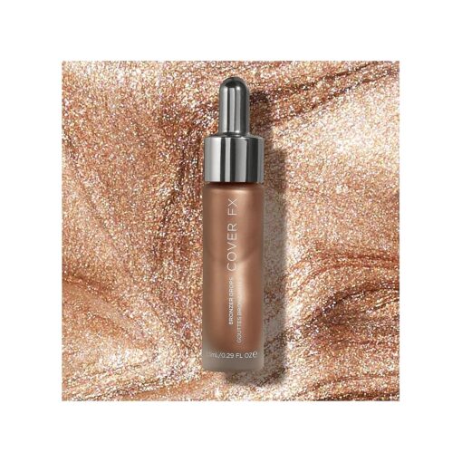 COVER FX Custom Bronzer Drops - Gilded Glow : Rich Bronze - 1 Fl Oz - Radiant Glow Liquid Bronzer - Customizable Color