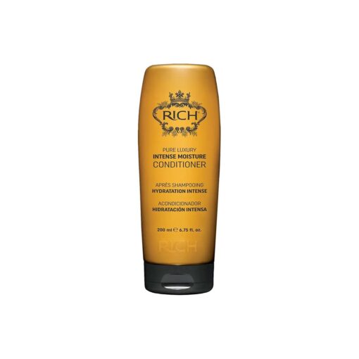 RICH Pure Luxury Intense Moisture Conditioner for Damaged & Dry Hair - Moisturizing & Smoothing, Anti-frizz, Prevents Split Ends - Marula Oil & Cherry Blossom Extract - 6.75 oz