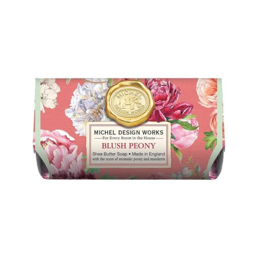 Michel Design Works Large Bath Soap Bar, Blush Peony