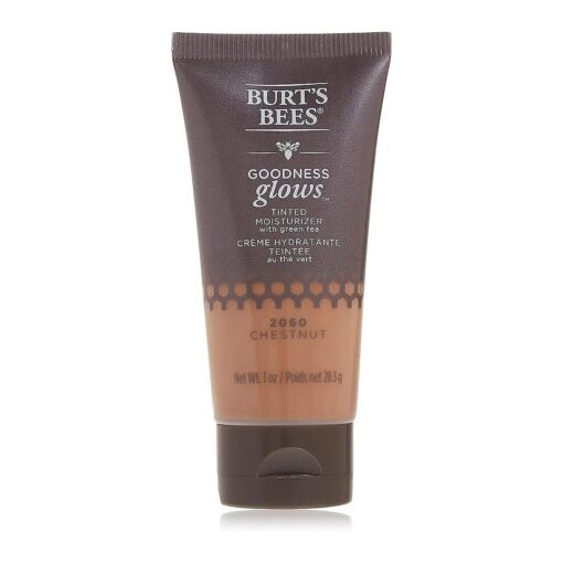 Burt 's Bees Goodness Glows Tinted Moisturizer, Rich in Antioxidants, Chestnut 1.0 Ounce