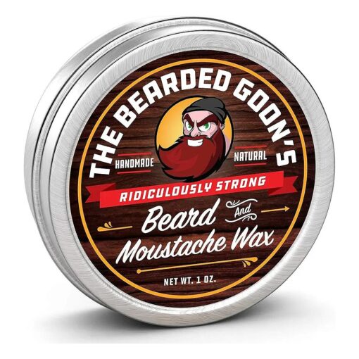 Ridiculously Strong Mustache and Beard Wax for Men | All Day Style Control to Tame Facial Hair | All Natural Handlebar Moustache Wax - 1oz ( 30ml )