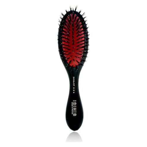 Root Boar Bristles Pneumatic Hairbrush, 7 Rows, 7.1 Inches, Root Boar Bristles, Injected Black Handle, Window Packaging Model 33 57 30 83