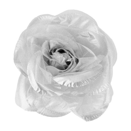 Women 's Multifunction Rose Flower Sheer Petal Brooch Pin Hair Tie Clip