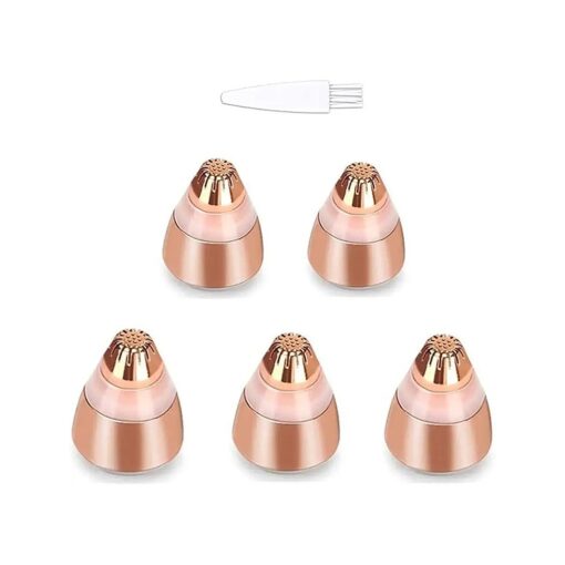 Rose Gold Replacement Heads for Flawless Women Eyebrow Hair Remover Trimmer Blades Painless, Perfect Touch and Smooth Finishing, As Seen On TV, 18K Gold-Plated ( 5Pcs )