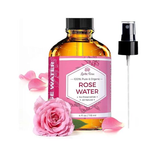 Rose Water Spray for Face by Leven Rose - Pure Natural Moroccan Rosewater Hydrosol Face Spray - Organic Rose Water for Hair 4 oz