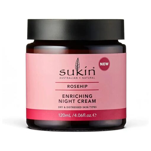 sukin Rosehip Enriching Night Cream for Women - 4.06 oz Cream