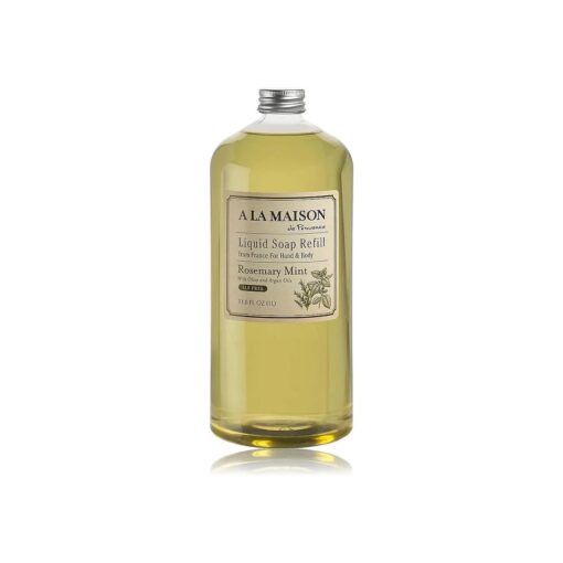 A LA MAISON French Liquid Hand Soap Refill, Rosemary Mint - Natural Hand Wash Made with Essential Oils - Biodegradable, Plant-Based, Vegan, Cruelty-Free, Alcohol & Paraben Free ( 33.8 oz, 1 Pack )